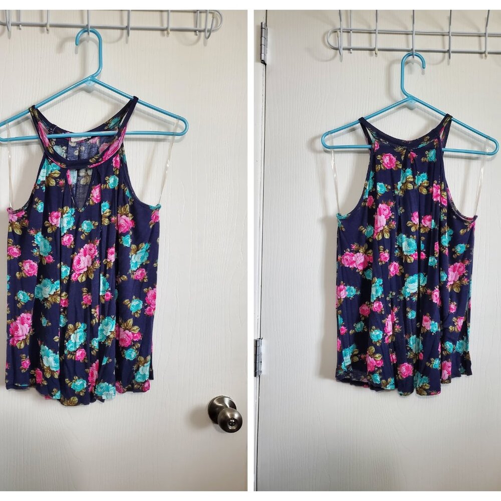 TWENTY SECOND navy floral tank